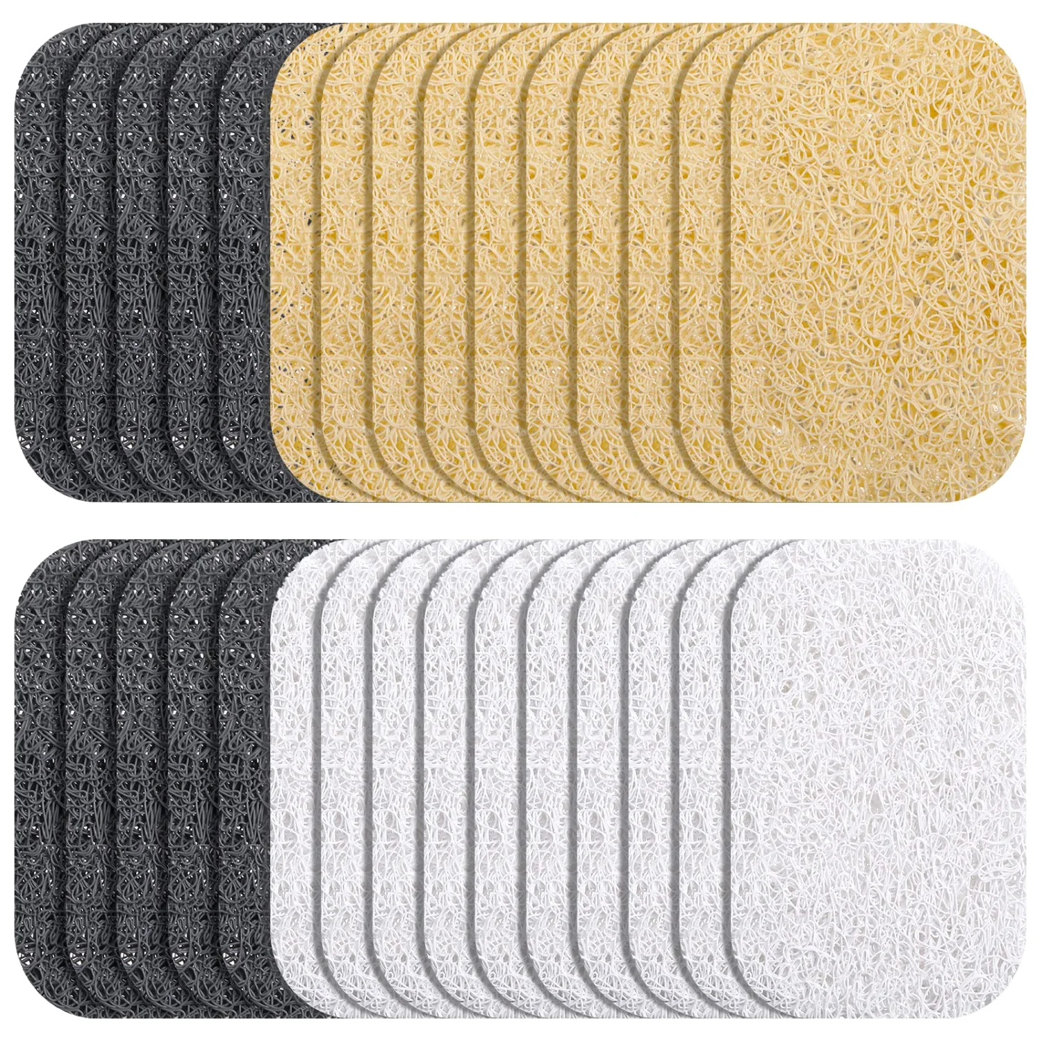 CHENGU Soap dishes and savers, Gray, Beige, Cream White