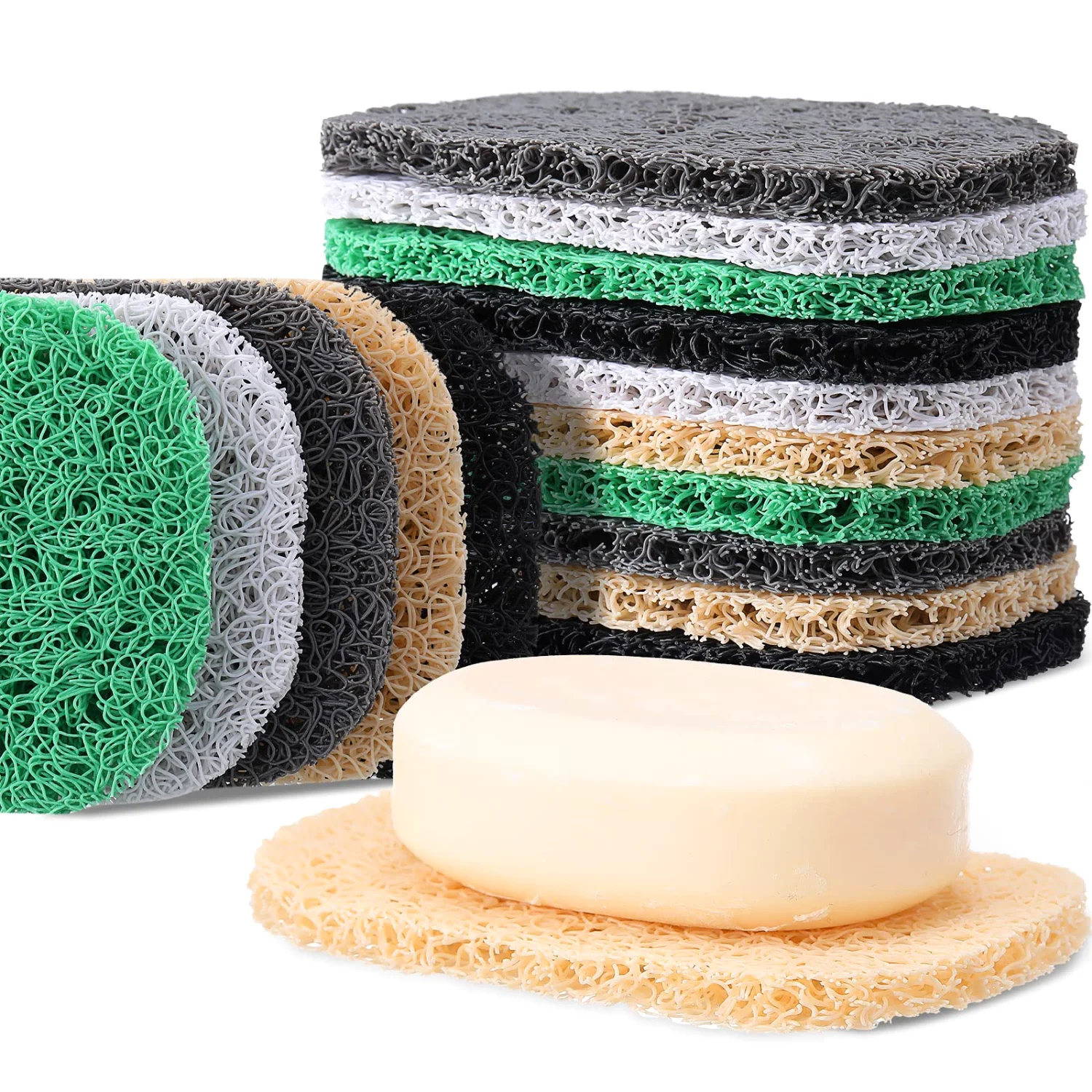 CHENGU Soap holder pads, Multi Colors, 50 pcs