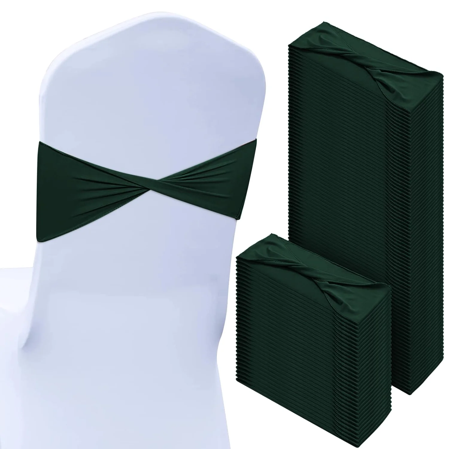 CHENGU Spandex chair sashes, Atrovirens