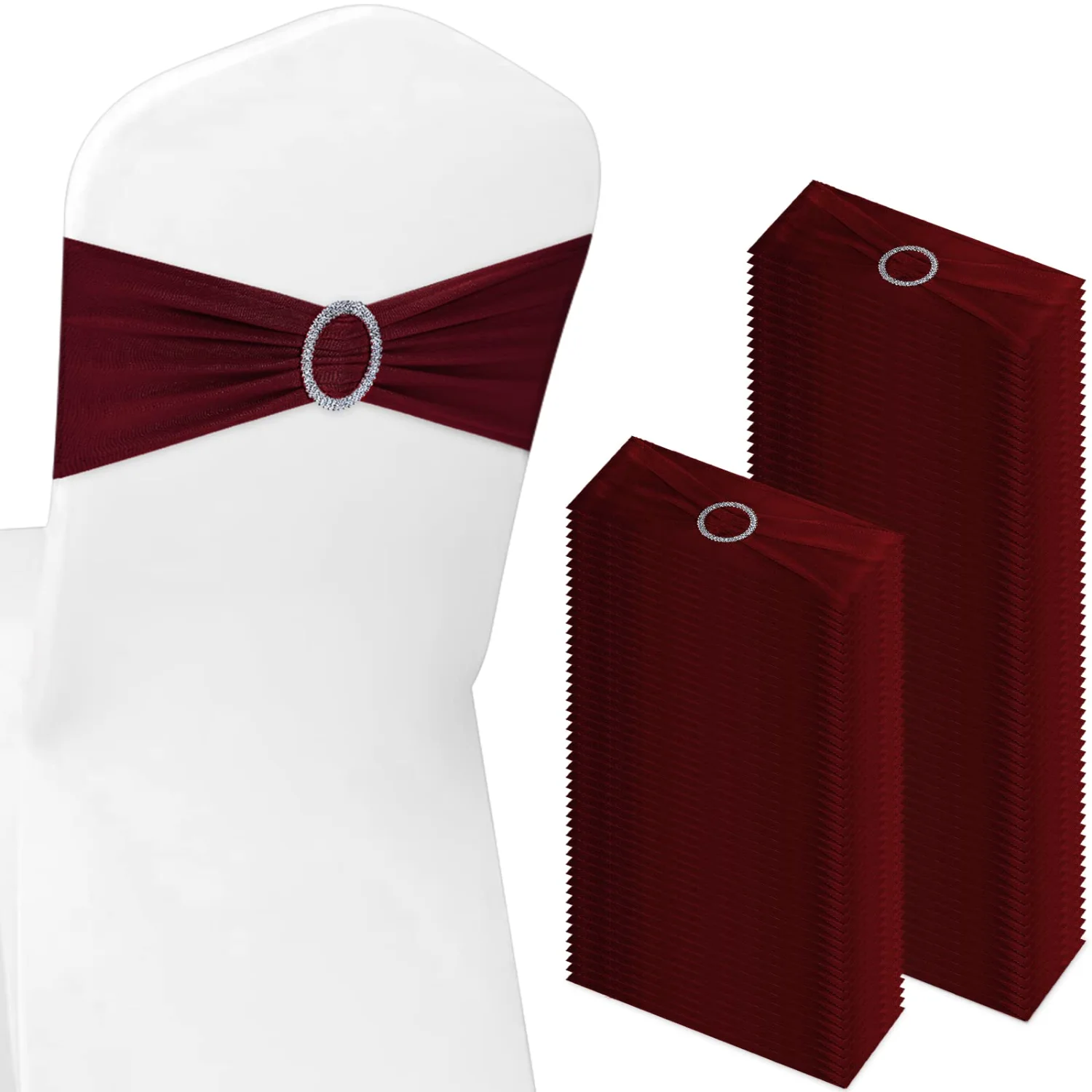 CHENGU Chair sashes, Burgundy