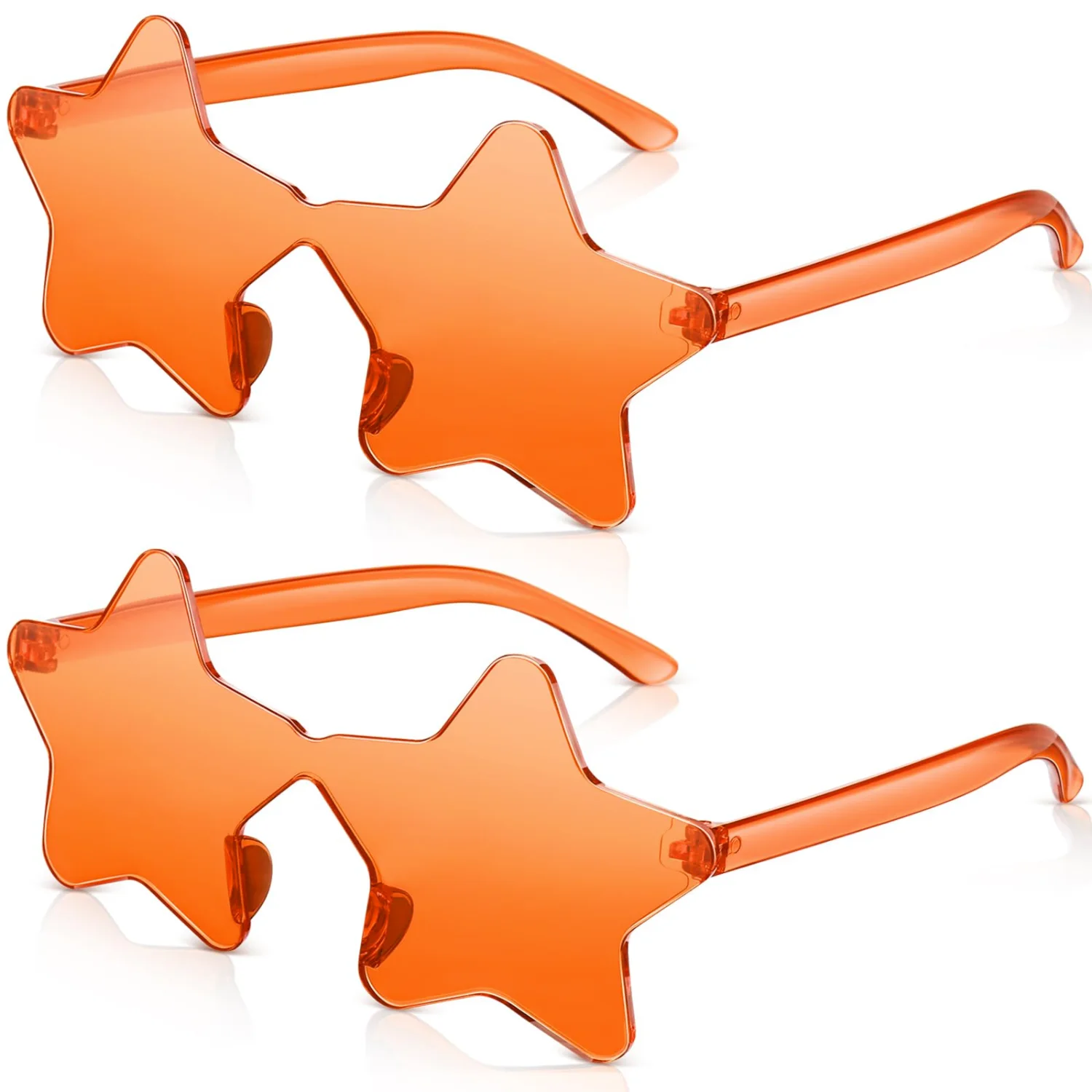 CHENGU Rimless star sunglasses, Orange