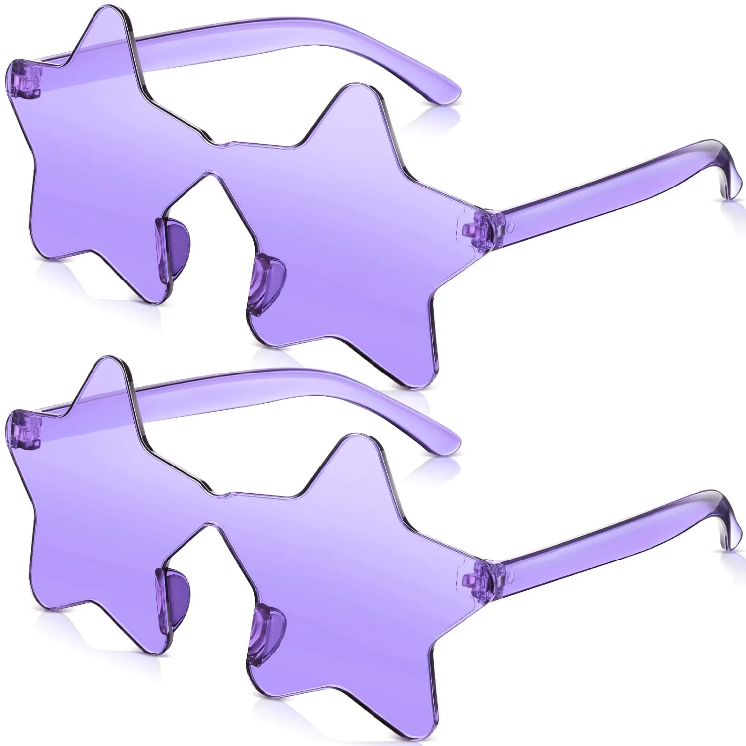 CHENGU Rimless star sunglasses, Purple