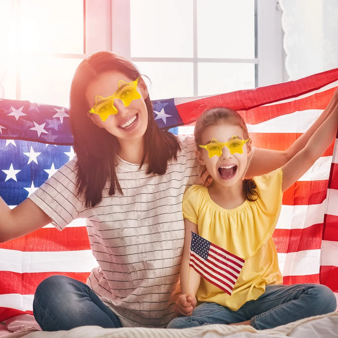 CHENGU Star shaped rimless sunglasses, Yellow, view 4