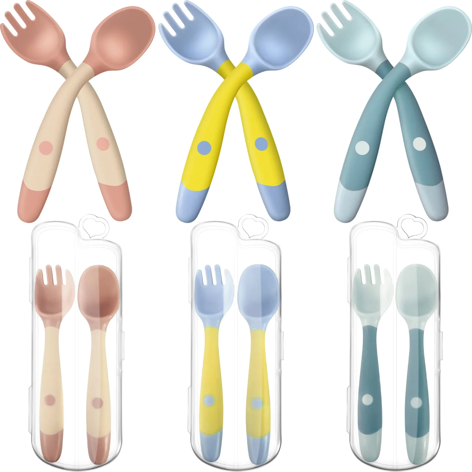 CHENGU Toddler utensils with case