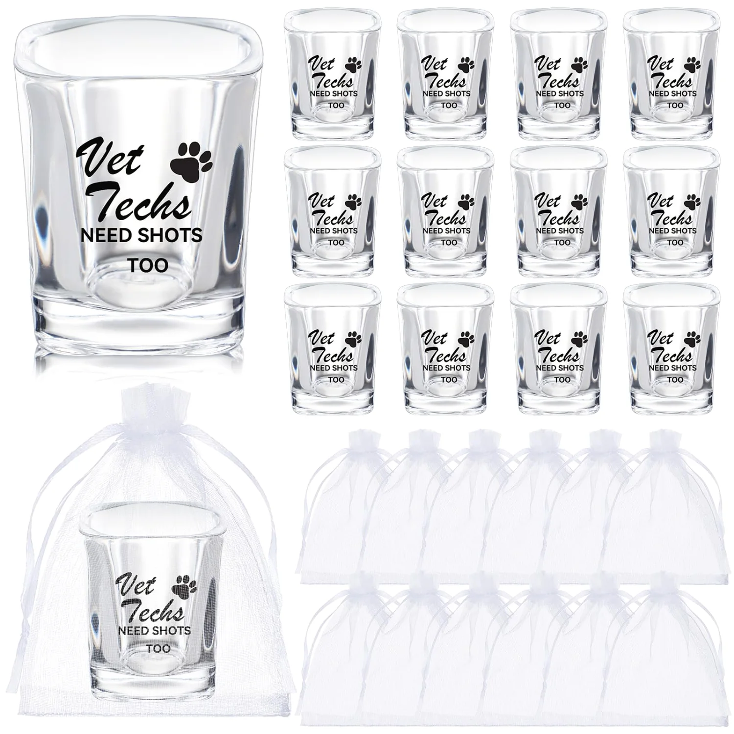 CHENGU Shot glasses, 6 to 24 sets, Casual, Glass, 12 pcs