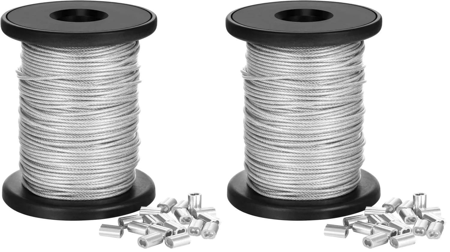 CHENGU Vinyl coated picture hanging wire, 1.5 mm x 98 Feet, 2 pcs