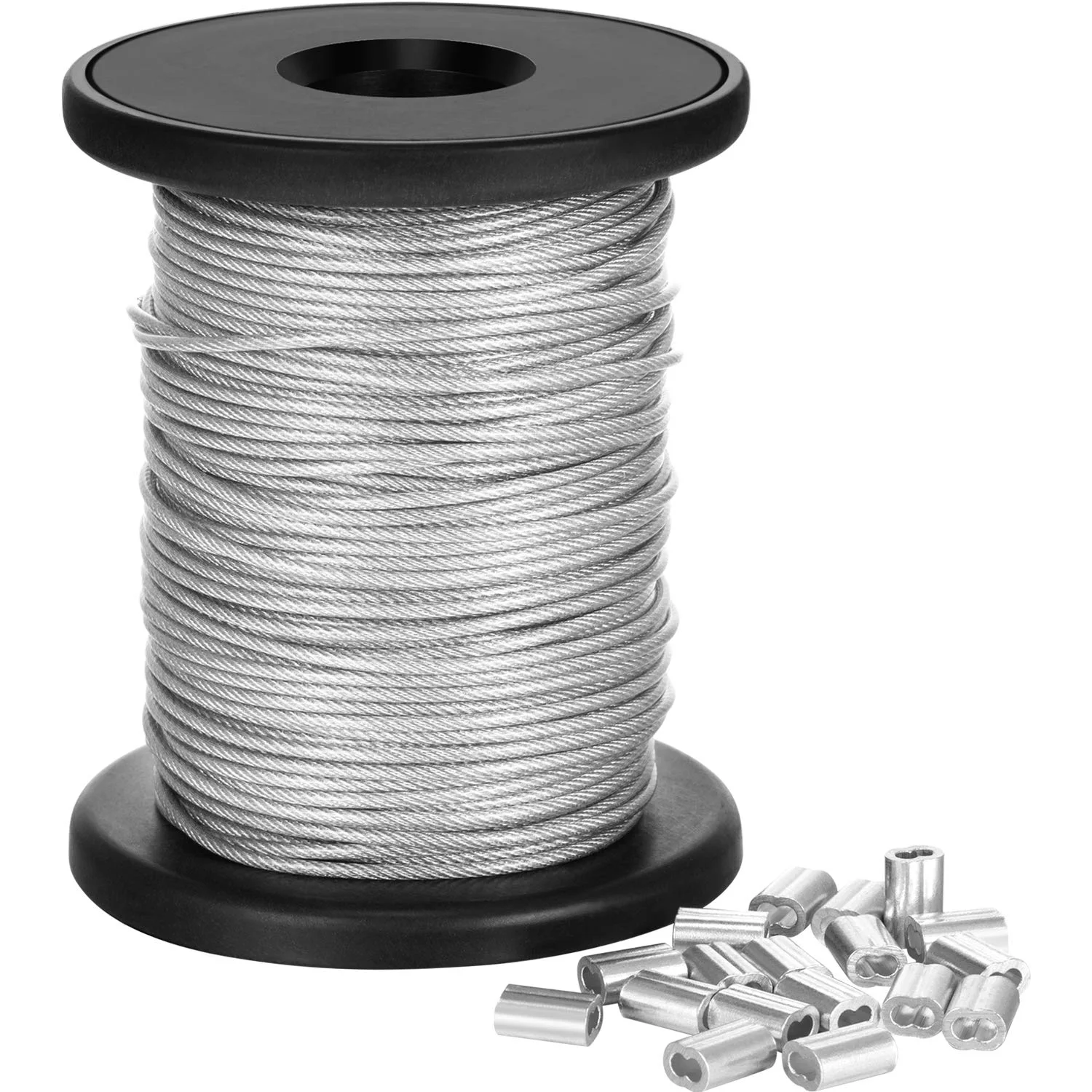 CHENGU Vinyl coated picture hanging wire, 1.5 mm x 98 Feet, 1 pcs