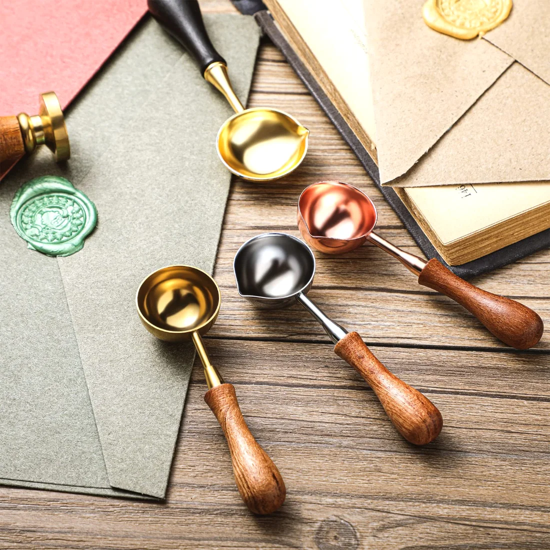 CHENGU Wax seal melting spoons, view 3