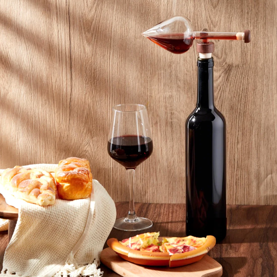 CHENGU Wine decanter with aerator, Clear, 1 pcs, view 2
