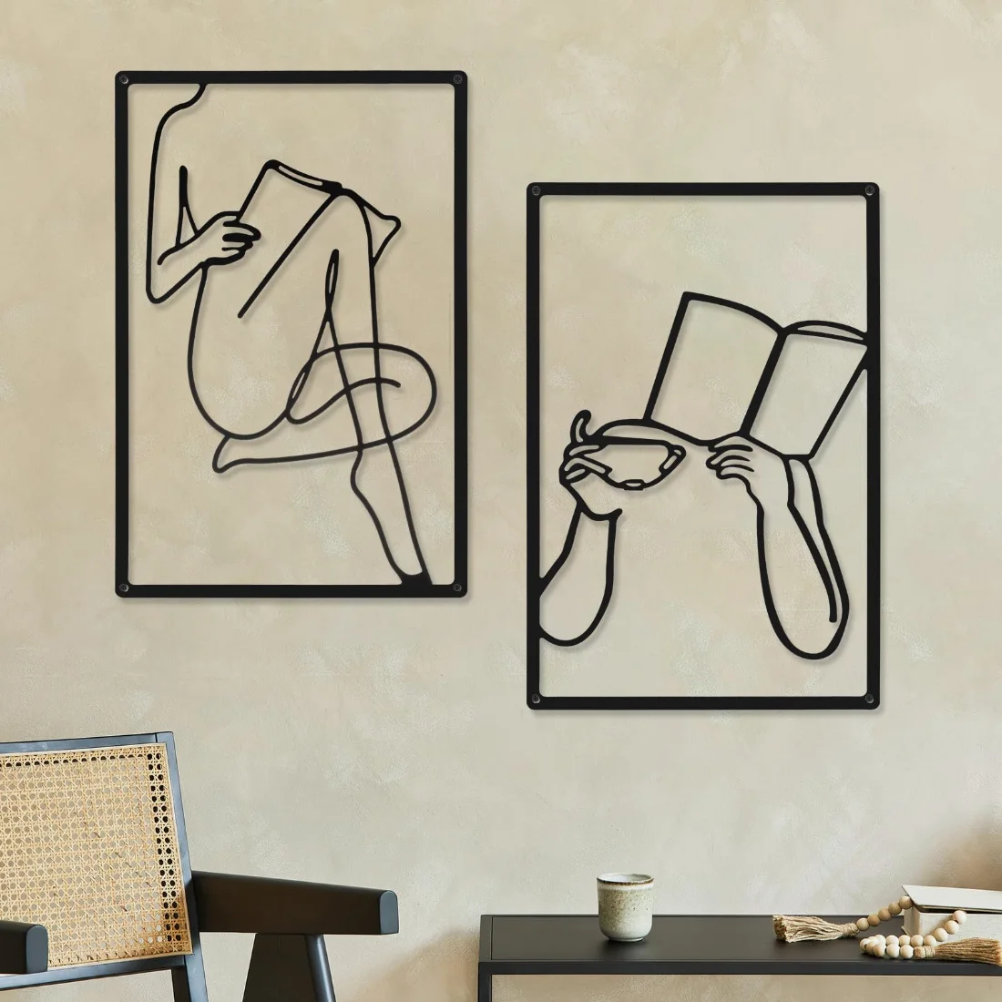 CHENGU Abstract woman line wall art, Book, view 3