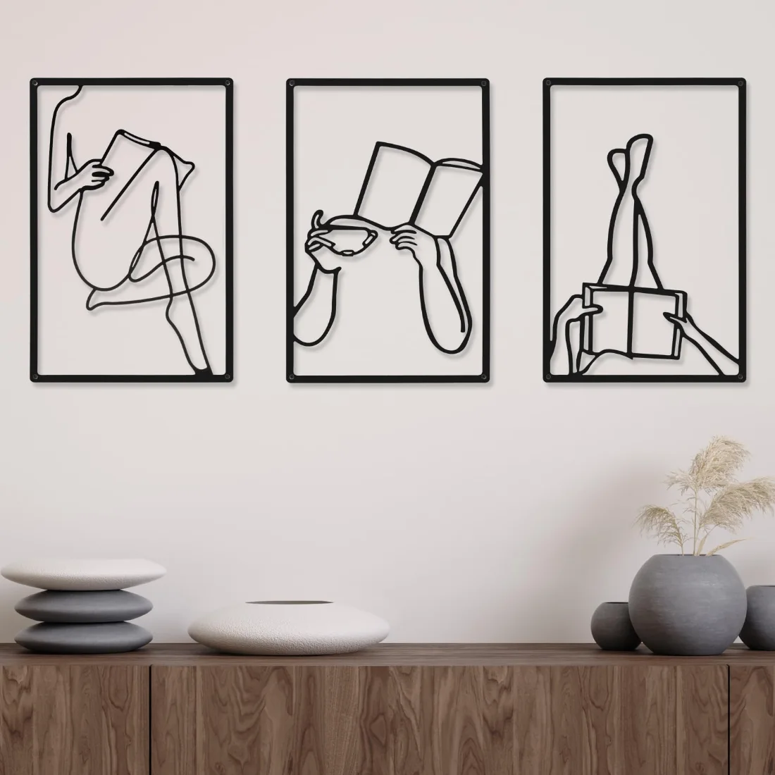 CHENGU Abstract woman line wall art, Book, view 5