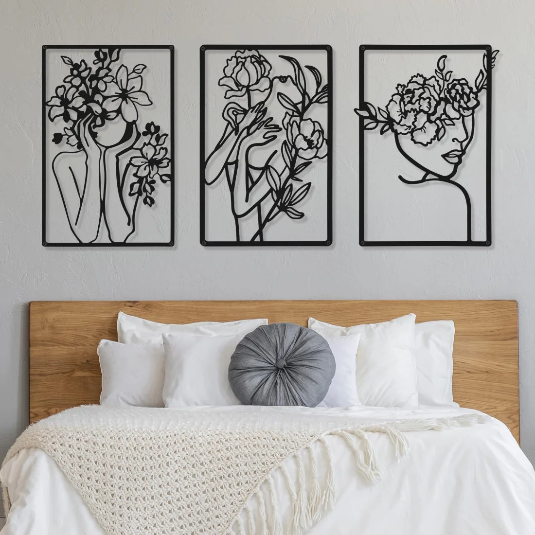 CHENGU Abstract woman line wall art, Drawing, Black, 12.99 x 8.58 inches, view 2