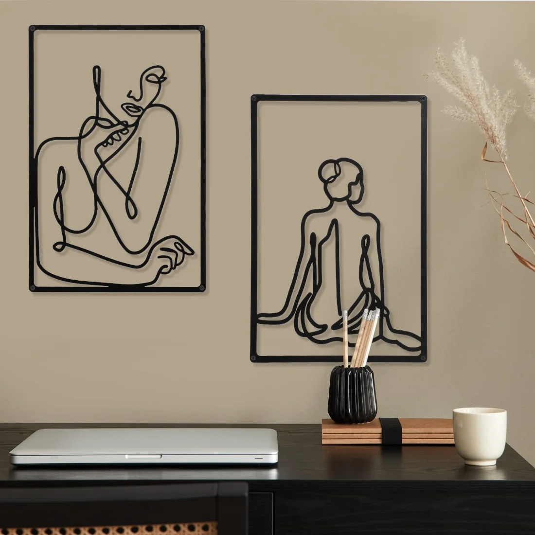 CHENGU Abstract woman line wall art, Elegant Body, view 4