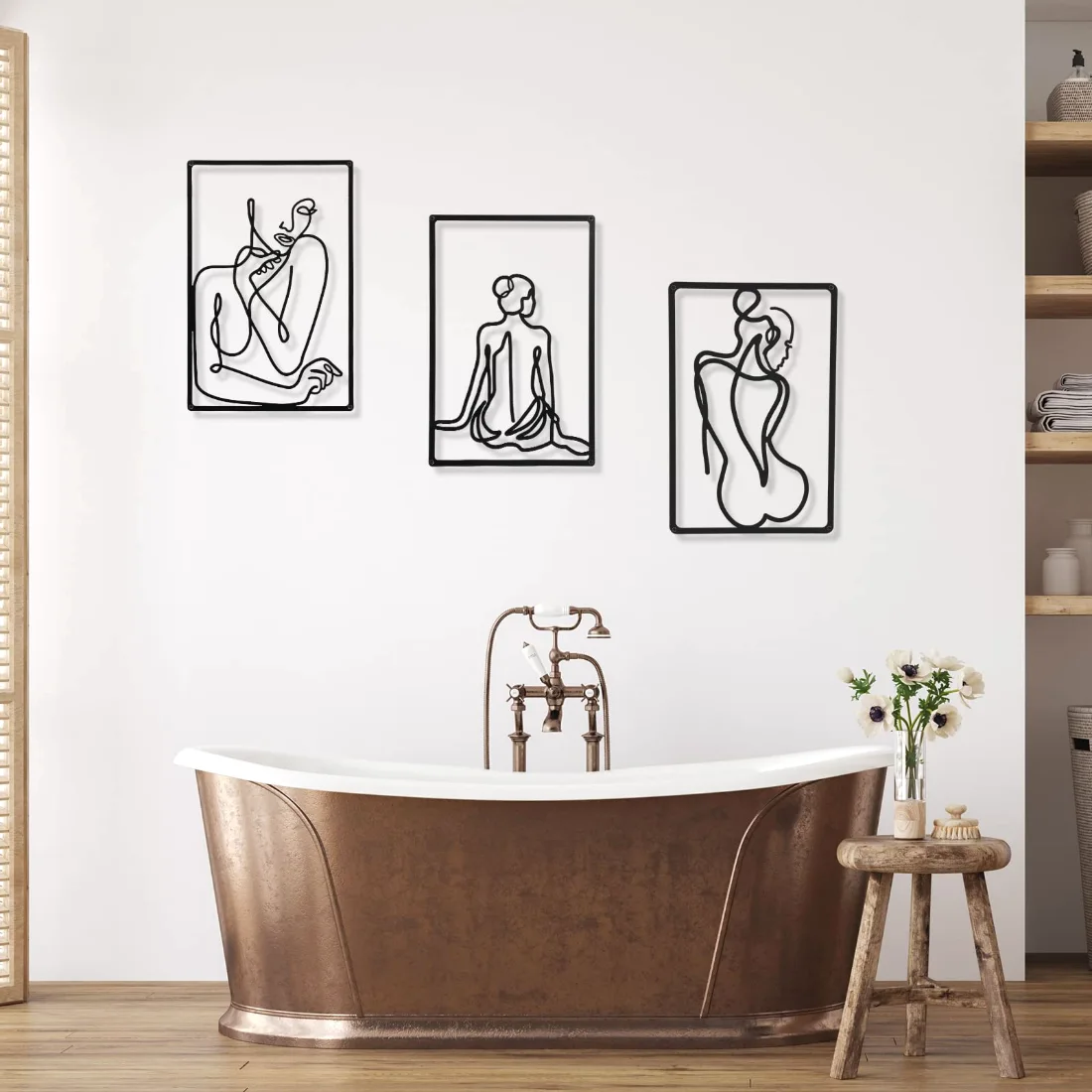 CHENGU Abstract woman line wall art, Elegant Body, view 5