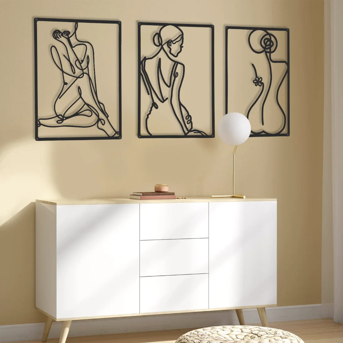 CHENGU Abstract woman line wall art, Elegant, view 4