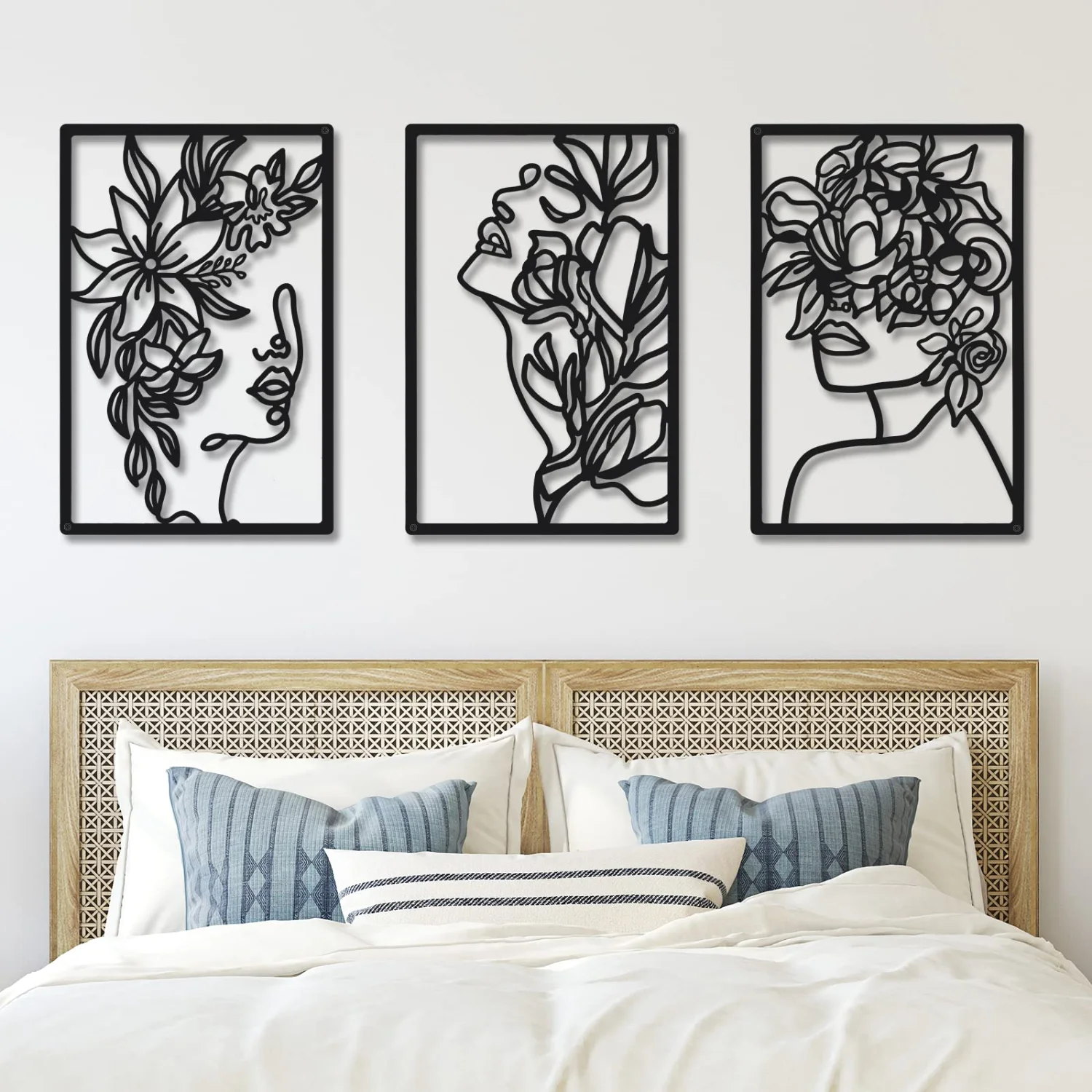 CHENGU Abstract woman line wall art, Fresh
