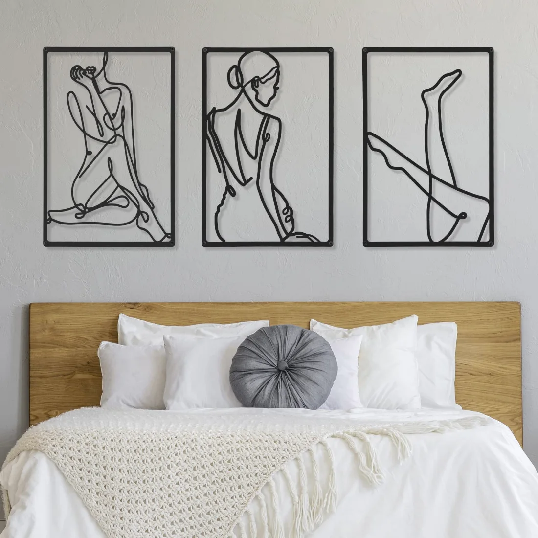 CHENGU Abstract woman line wall art, Leg, view 3