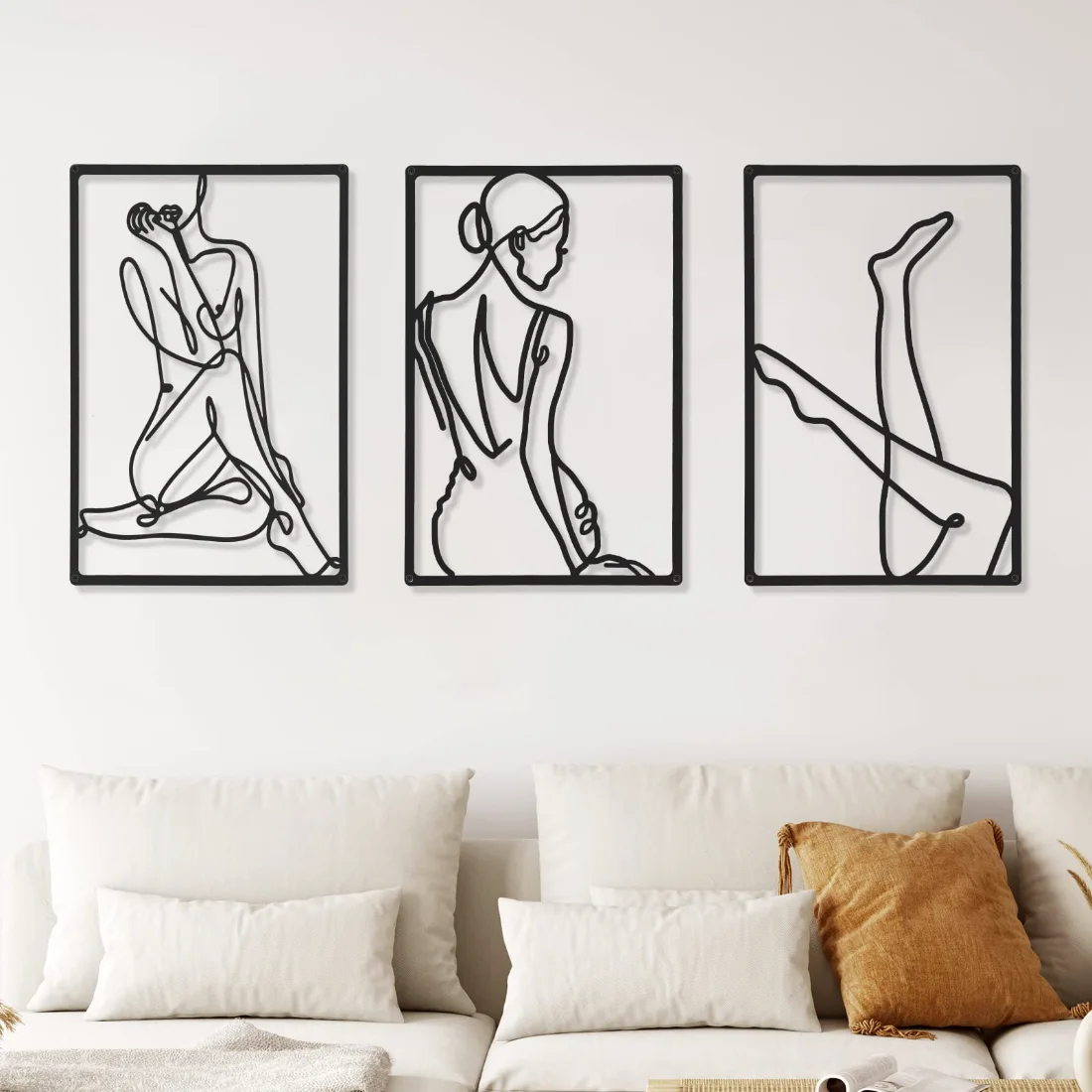 CHENGU Abstract woman line wall art, Leg, view 5