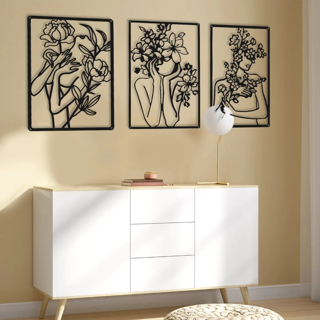 CHENGU Abstract woman line wall art, Modern, view 3