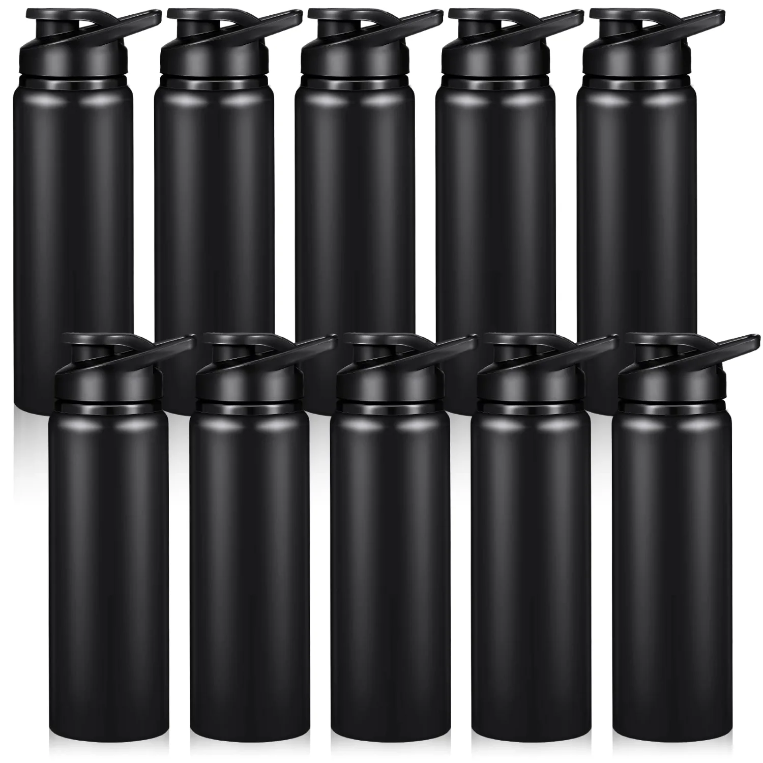 CHENGU Aluminum water bottles, 25 oz, Black, 4 pcs