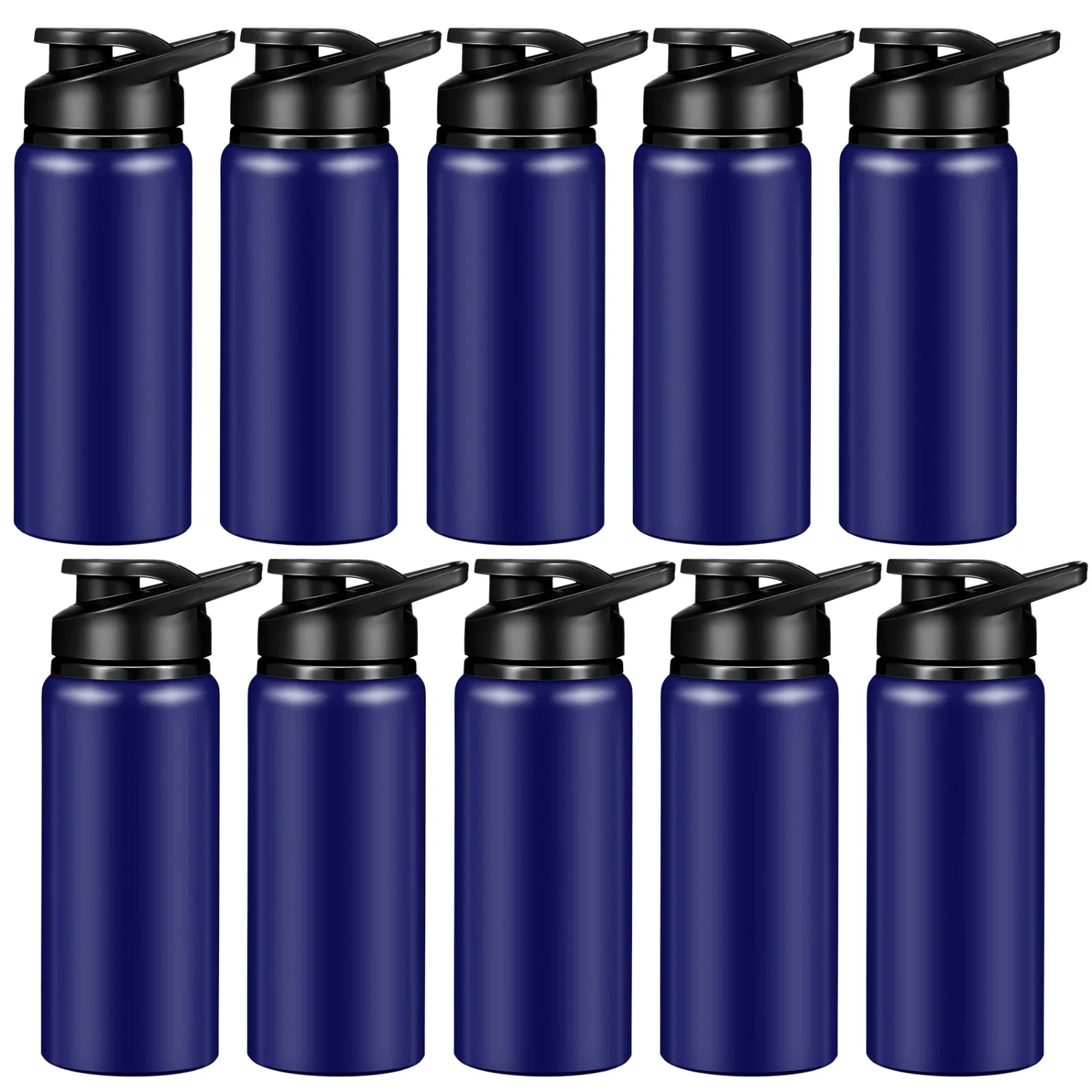 CHENGU Aluminum water bottles, 20 oz, Blue, 4 pcs