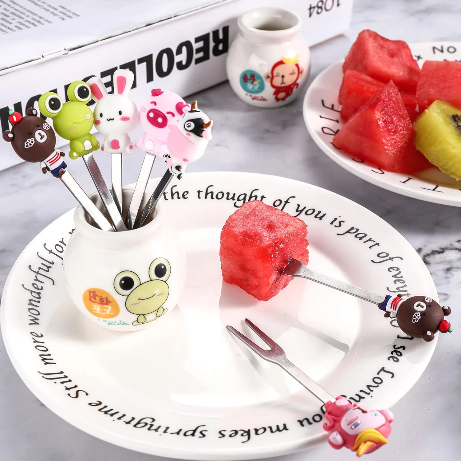 CHENGU Animal food picks with jars
