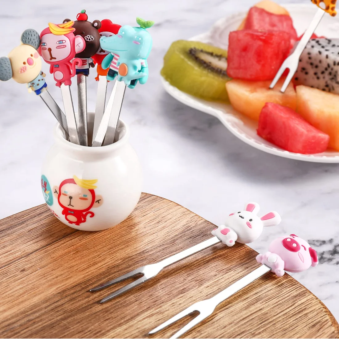 CHENGU Animal food picks with jars, view 2