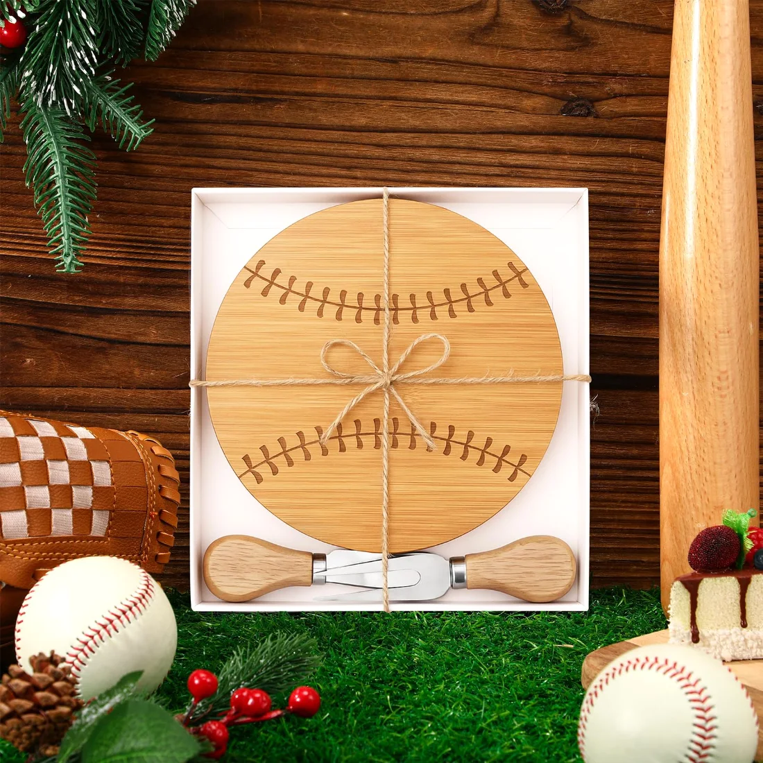 CHENGU Baseball cutting board set, view 4