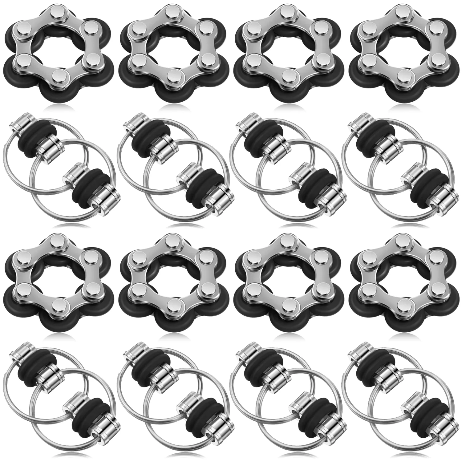 CHENGU Bike chain fidget toys, Black