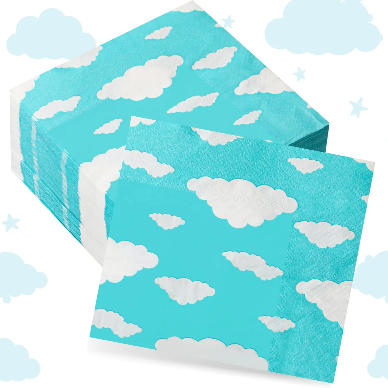 CHENGU Blue sky clouds paper napkins