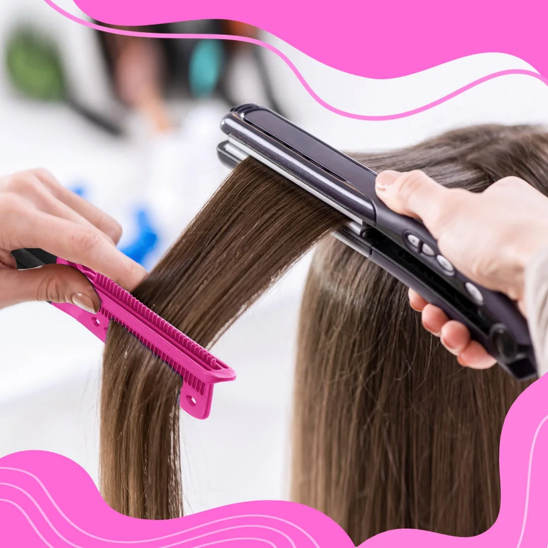 CHENGU Boar bristle straightening combs, Rose Red, Pink, view 4