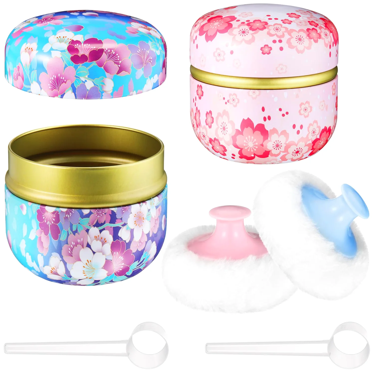 CHENGU Body powder puff with container