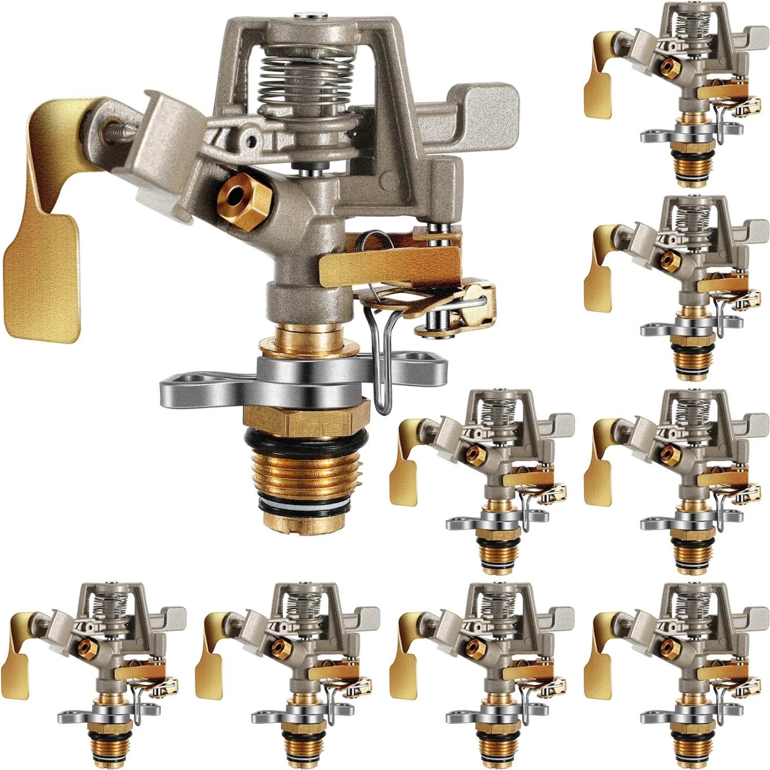 CHENGU Garden, lawn and feeders, Gold, 9 pcs