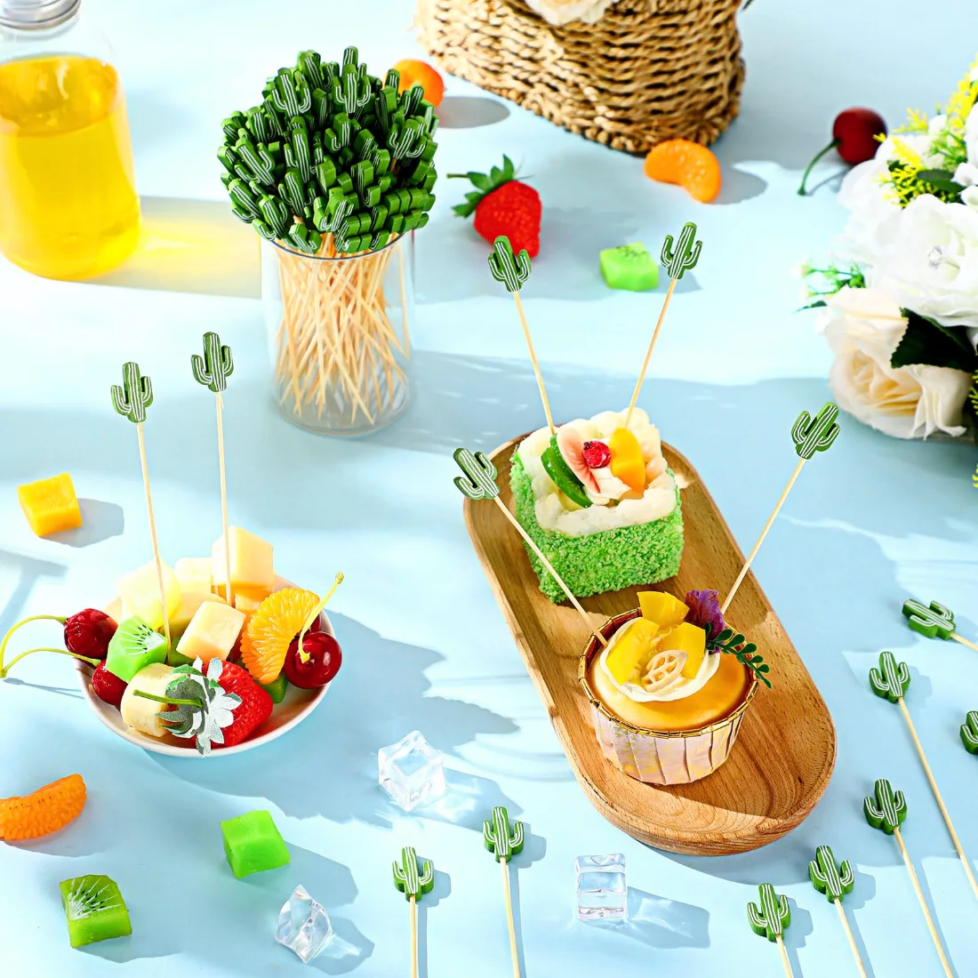 CHENGU Cocktail picks, 400 pcs, Cactus, view 2