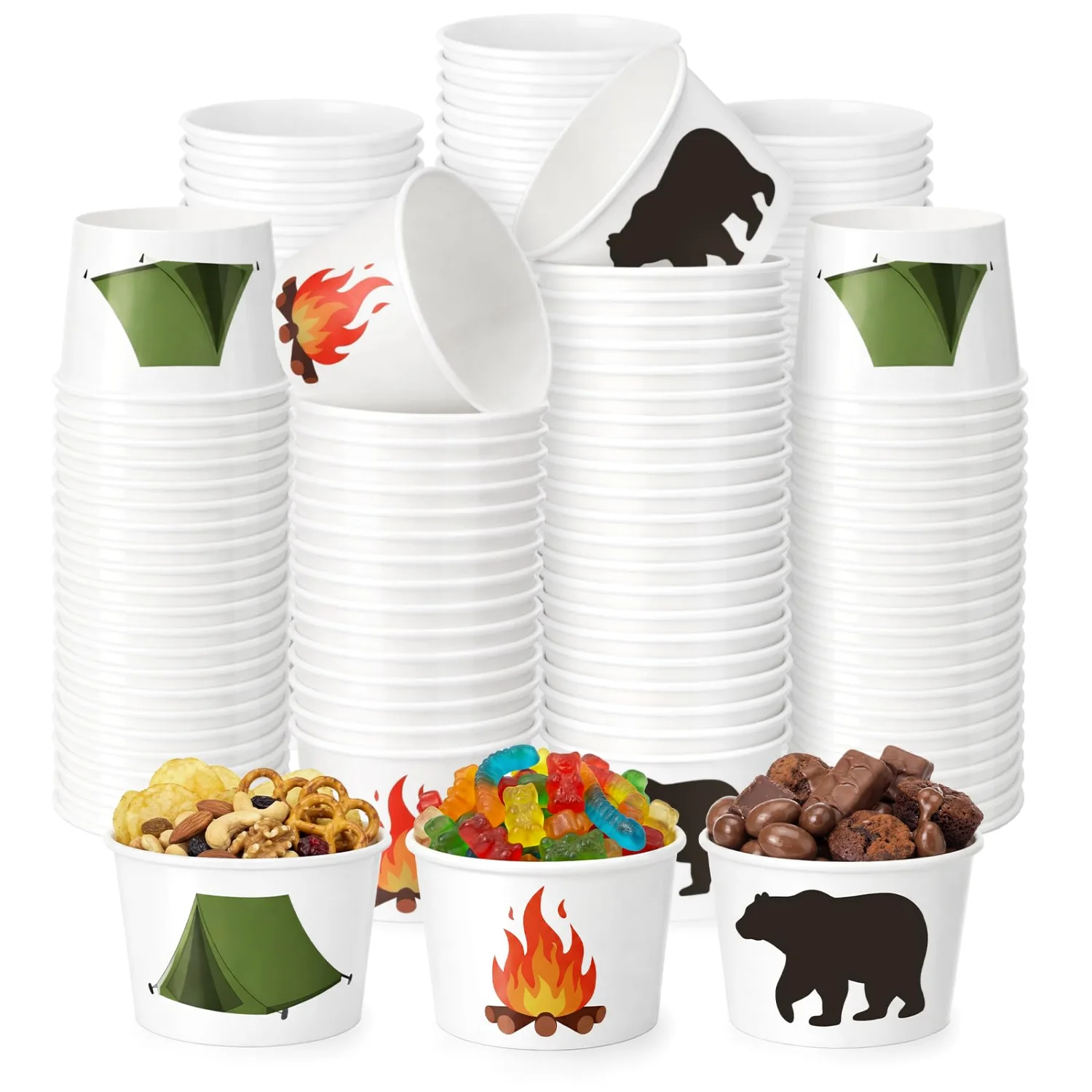 CHENGU Camping paper treat cups