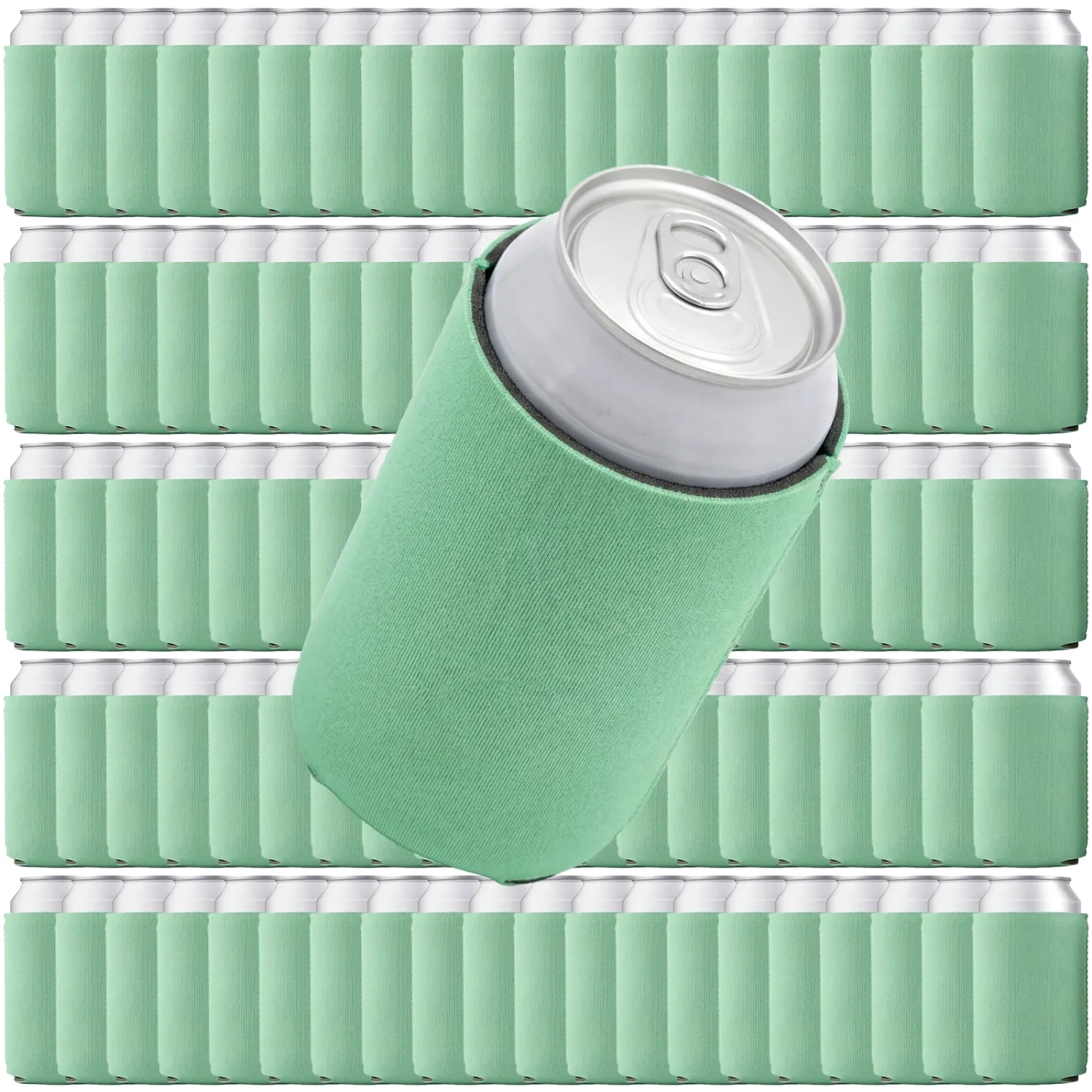 CHENGU Blank neoprene can cooler sleeves, Blank, Sage Green, 100 pcs