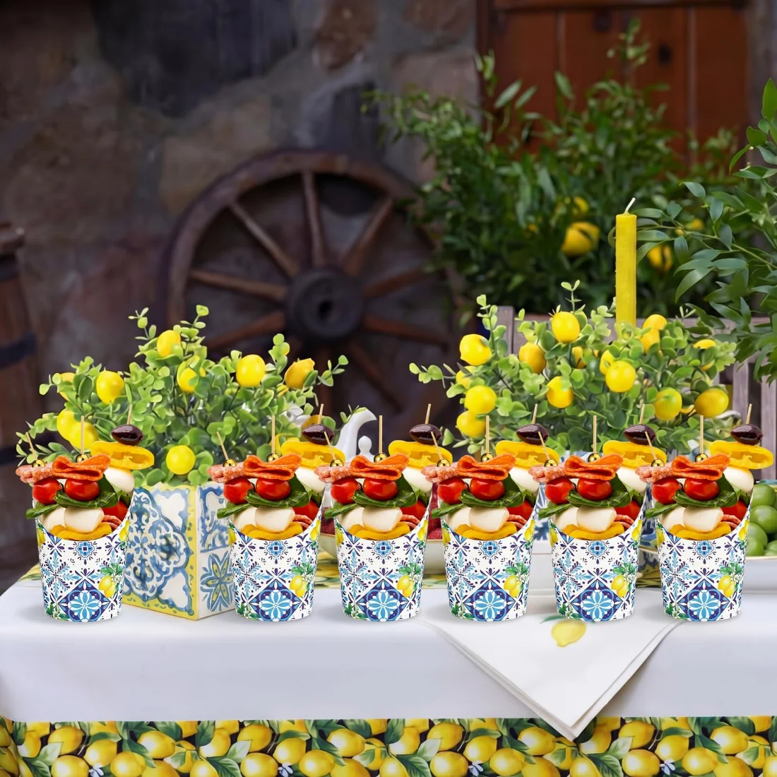 CHENGU Charcuterie cups with picks, Capri Lemon, view 4