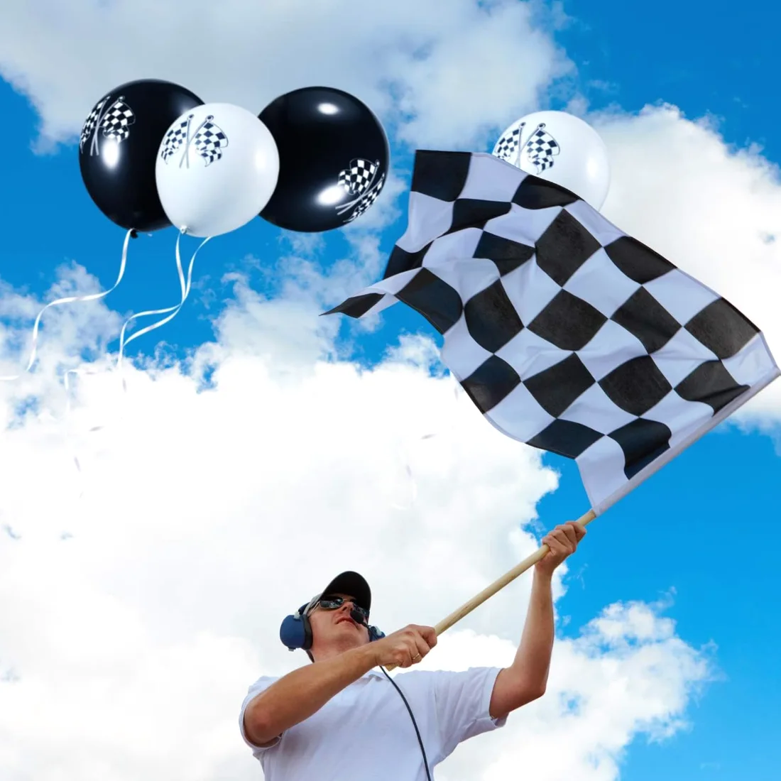 CHENGU Checkered latex balloons, view 5