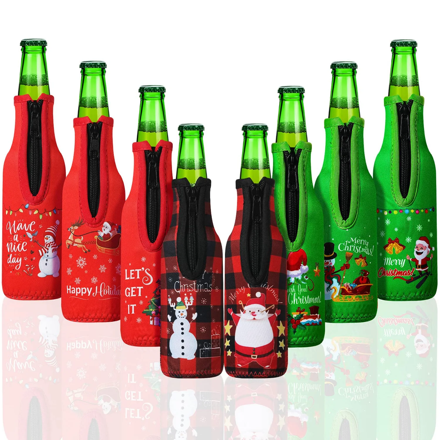 CHENGU Christmas beer insulator sleeves