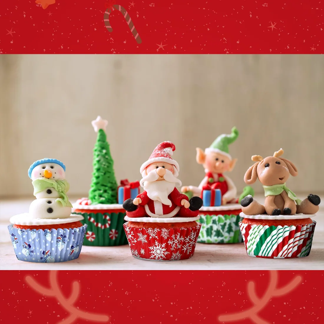 CHENGU Christmas cupcake liners, Candy Styles, view 6