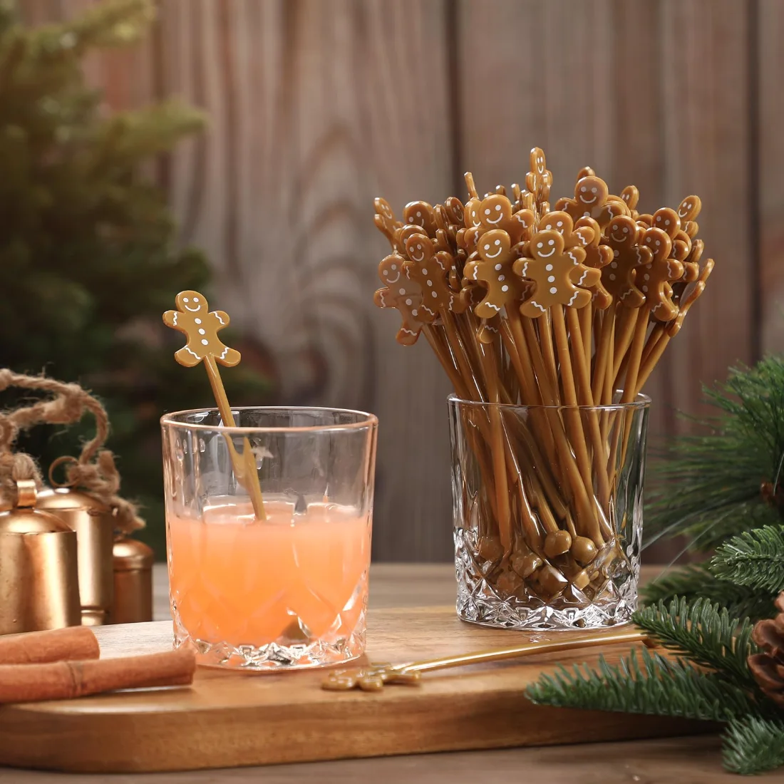 CHENGU Christmas drink stirrers, Gingerbread Man, view 2