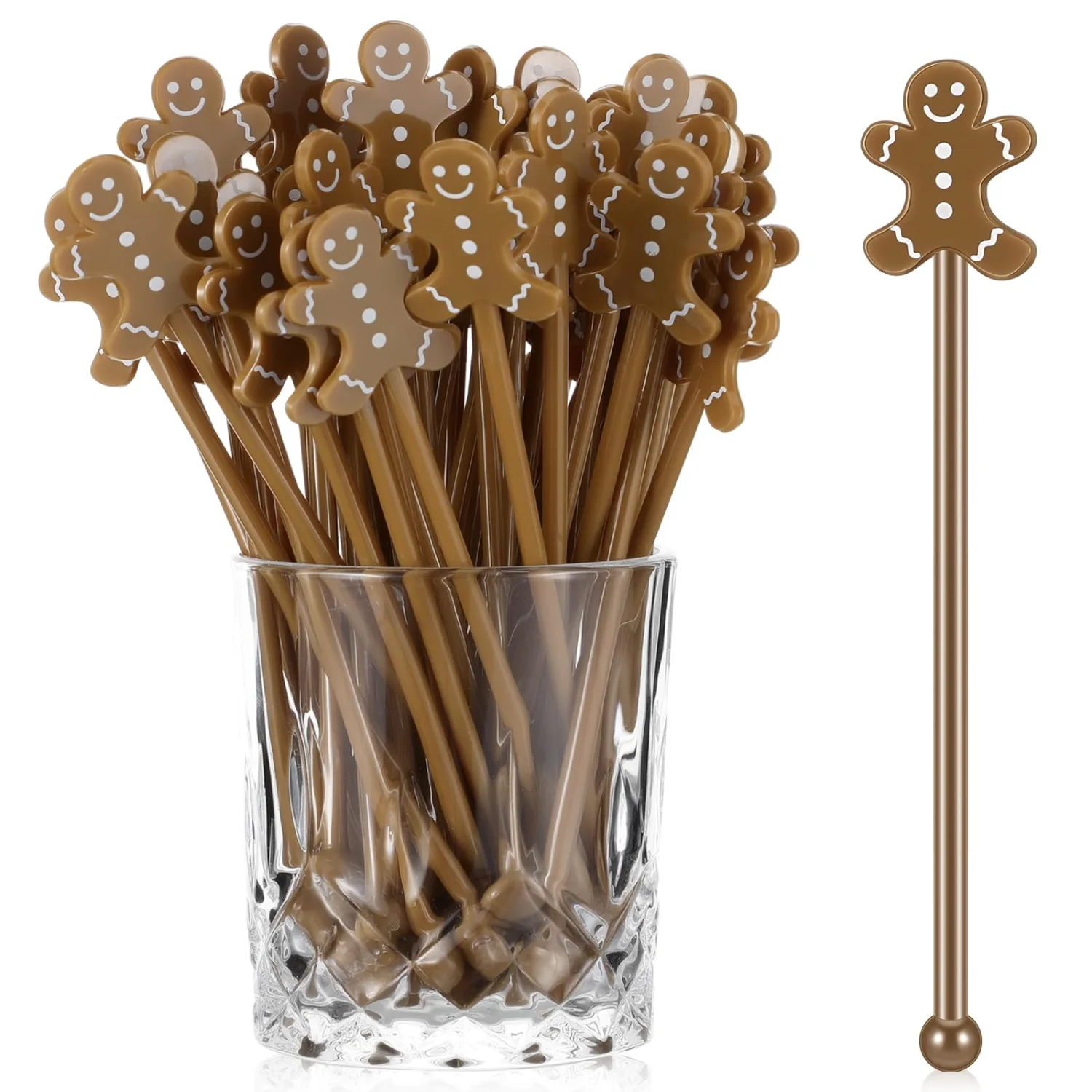 CHENGU Christmas drink stirrers, Gingerbread Man