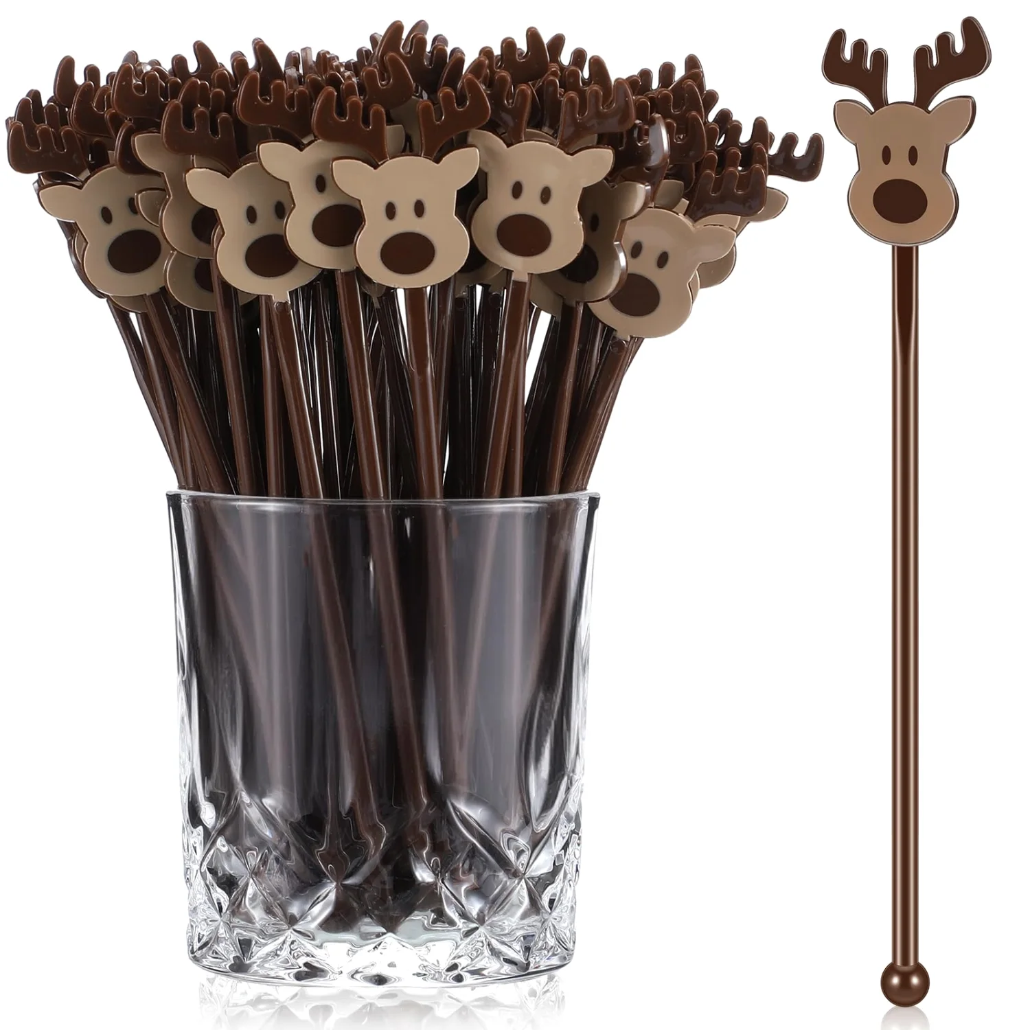 CHENGU Christmas drink stirrers, Reindeer