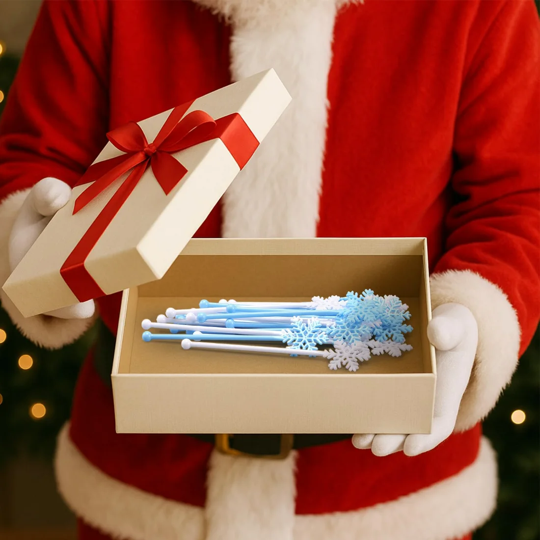 CHENGU Christmas drink stirrers, Snowflake, view 5