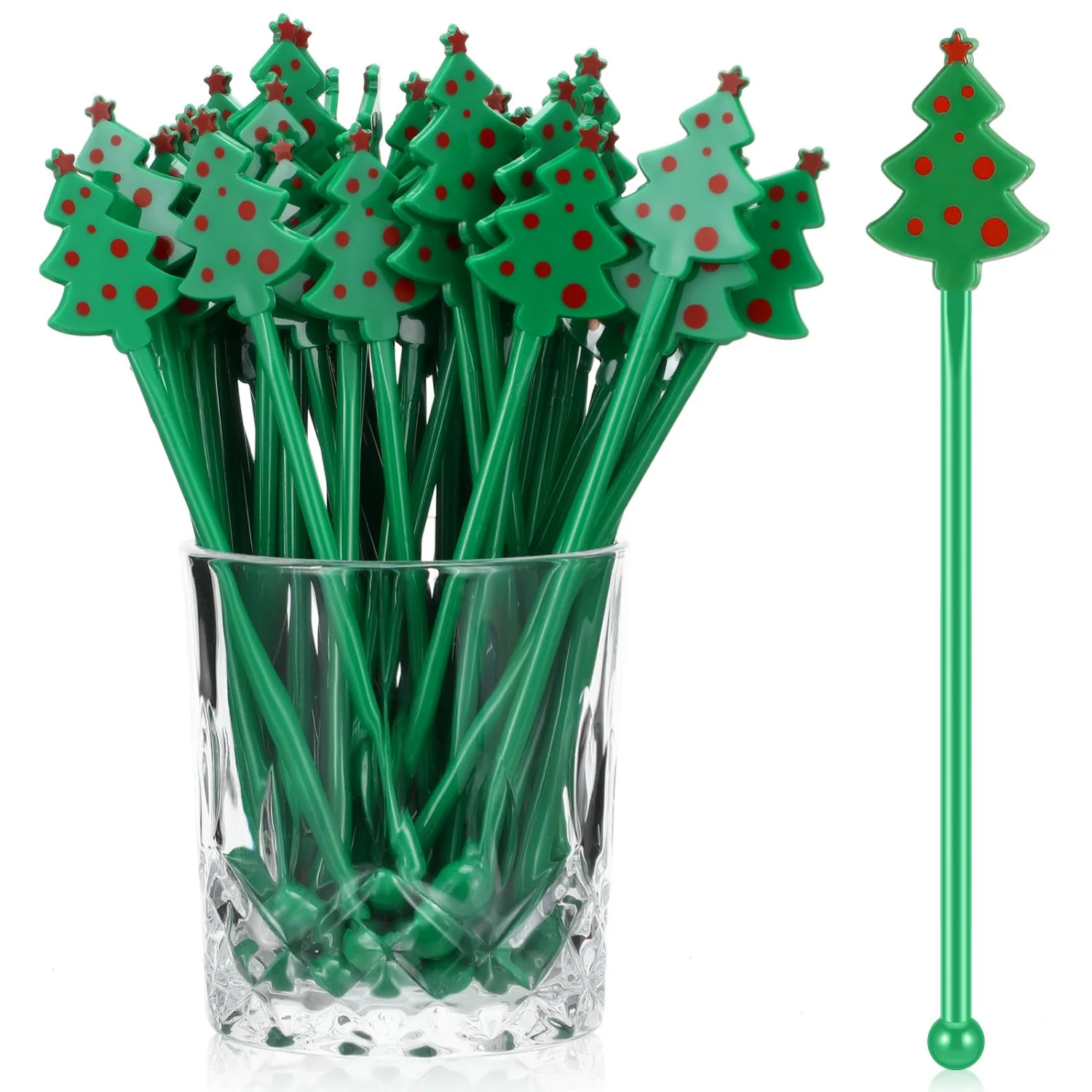 CHENGU Christmas drink stirrers, Christmas Tree