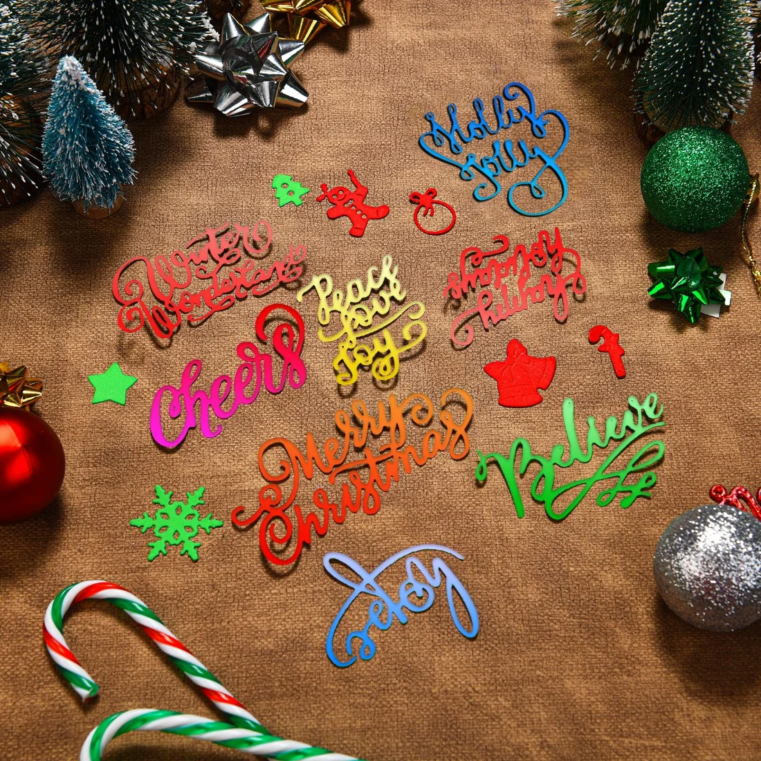 CHENGU Christmas words cutting dies, view 3
