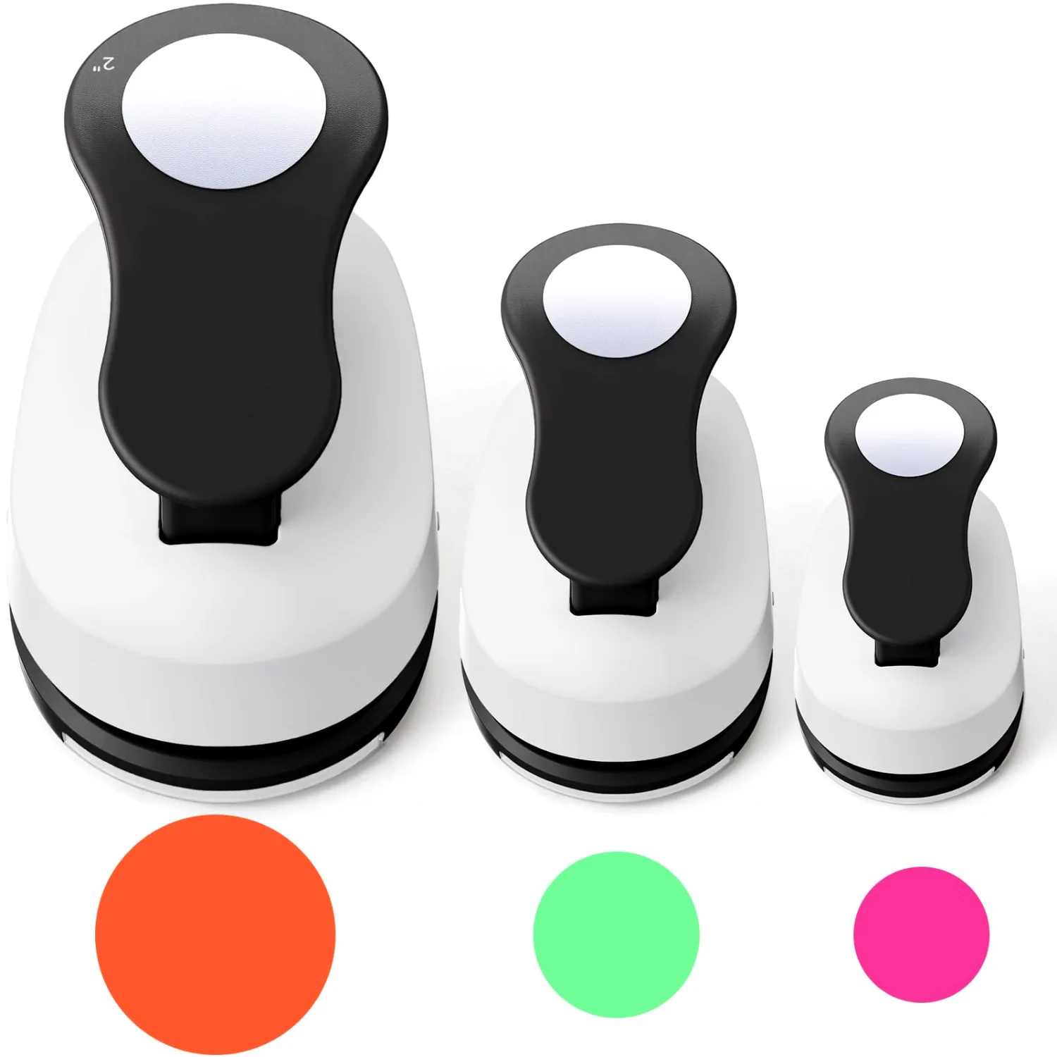 CHENGU Large hole punch set, Black, Circle