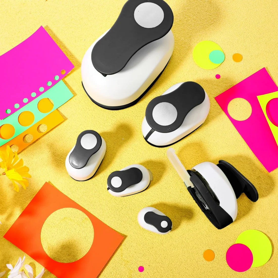CHENGU Hole punches, Black, Circle, view 2