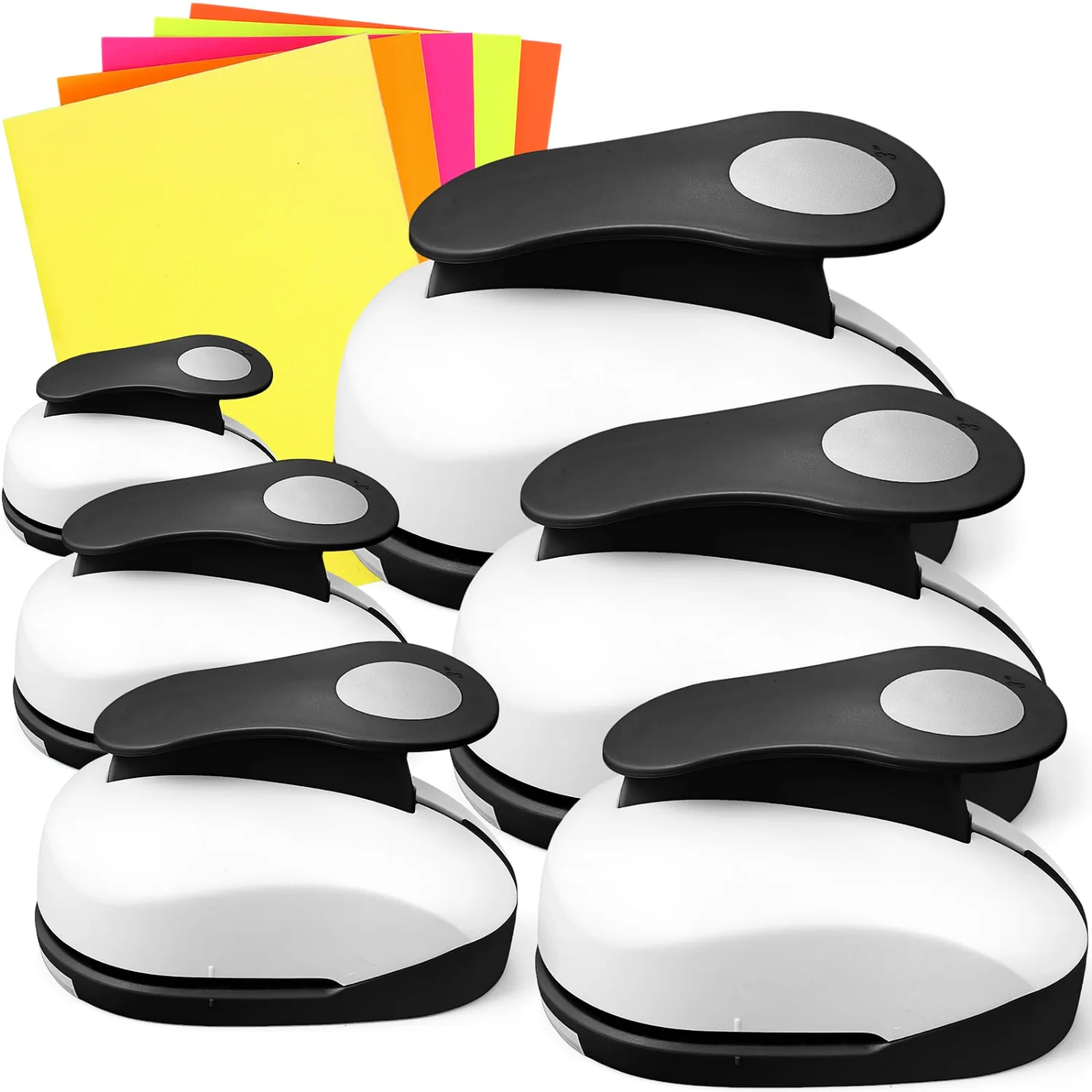 CHENGU Hole punches, Black, Circle