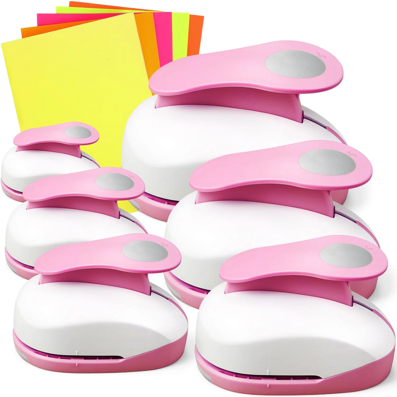 CHENGU Hole punches, Pink, Circle
